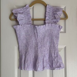 Hill House Linen Smocked Top